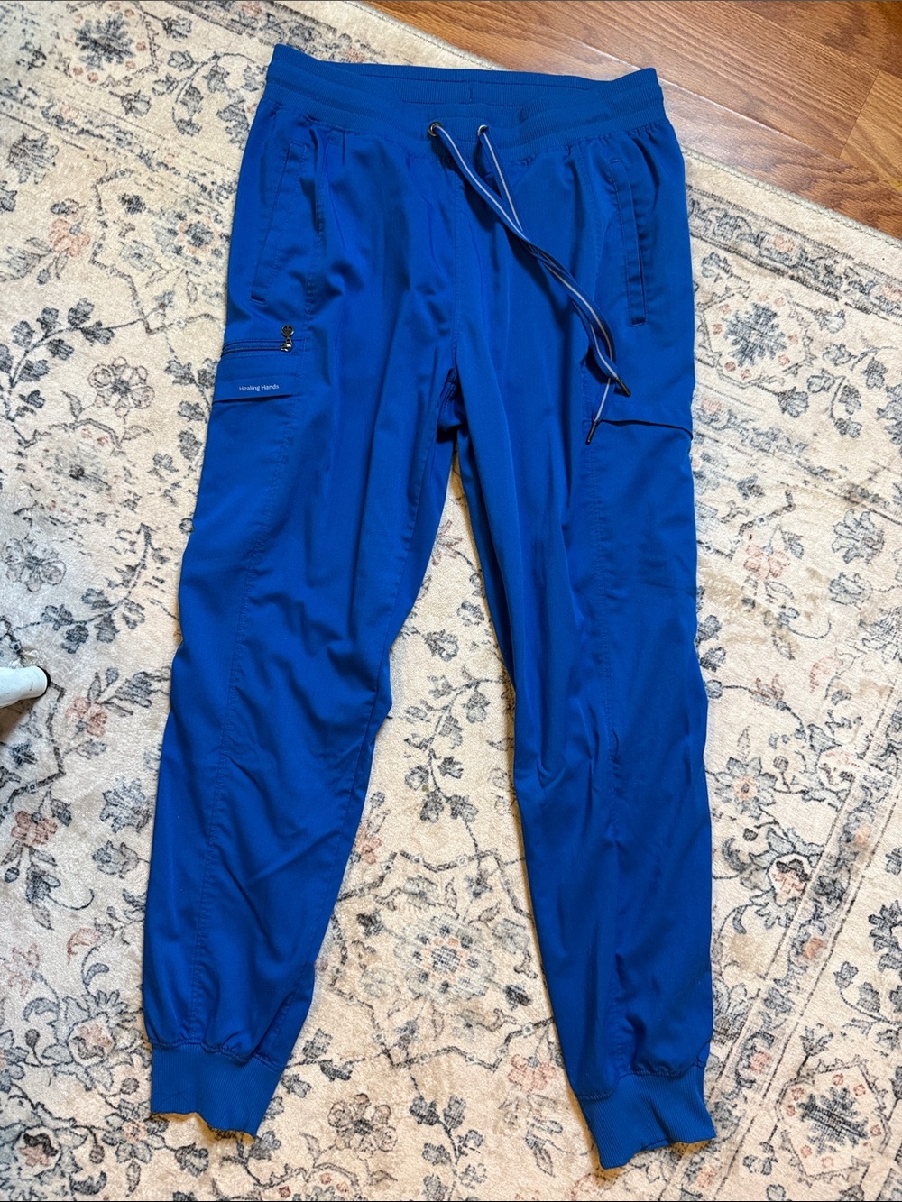 healing hands Royal Blue Jogger Scrub Pants
